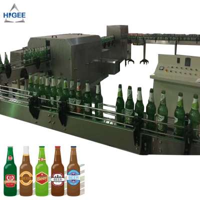 Glass bottle washing machine with bottle brush label removal recycle reusable glass bottle cleaning equipment